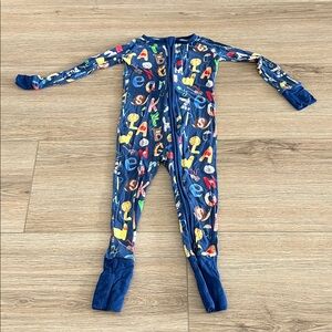 Little Sleepies 18-24M Alphabet Print Kids One Piece Pajama